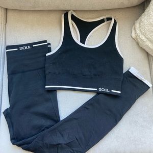 Soul By SoulCycle Ribbed Knit Set - Black